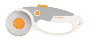 Cutter rotativ Fiskars Titan, 60 mm, pentru stofe groase, portocaliealbgray - Img 1