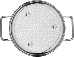 Dampfgareinsatz pentru oale WMF, 20 cm, Cromargan inox 1810, spulberat - Img 4