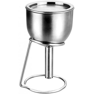 Decantor de vin Ibili 784900 din inox, cu suport, culoare argintie