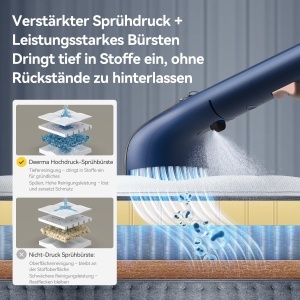 Deerma DEM-BY200 Aspirator si aspirator portabil 2-in-1 putere 900W 5 perii speciale - Pentru curatarea profunda a podelelor dure si a textilelor - Img 7