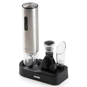 Deschizator de vin electric DOMO DO3103, inox, cu LED, reincarcabil