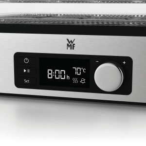 Deshidratator de bucatarie WMF Miniis din otel inoxidabil, deshidratator cu 5 compartimente, 30-70degC, temporizator de 24 de ore, uscator de fructe, deshidratator, 2 cutii, matrita de bar muesli, fara BPA - Img 5