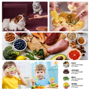 Deshidratator de deshidratare COOCHEER Deshidratator cu control al temperaturii, deshidratator detasabil pe 8 niveluri, control al temperaturii 35-70degC pentru carne, carne, fructe, legume si nuci, 400W, fara BPA - Img 6