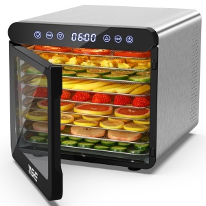 Deshidratator din otel inoxidabil YASHE cu control digital temperatura de pana la 75degC temporizator de pana la 48 de ore deshidratator cu 9 tavi pen - Img 9