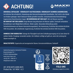 Detartrant Universal Maxxi Clean 750 ml pentru Cafetiere si Aparat de Cafea - Img 9