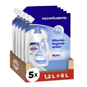 Detergent de rufe Sagrotan Higienspin 5 x 1,2 L - Frumusetea Cerului