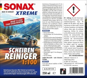 Detergent pentru parbriz SONAX XTREME 250 ml - Concentrat 1100, eficient si cu miros placut - Img 2