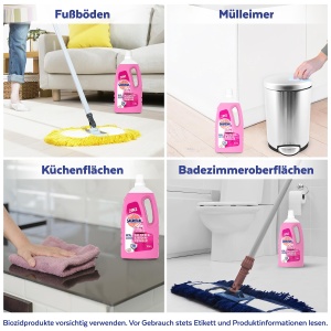 Detergent universal Sagrotan Blutenfrische, 5 x 1,5 l, antibacterian - Img 5
