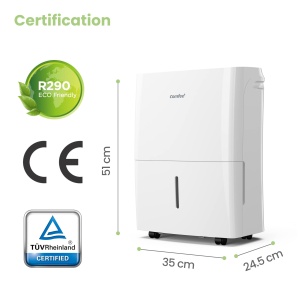Dezumidificator Comfee 16L24hDimensiunea camerei aprox 80m332m2Compatibil cu APPSmart moduTimer 24HRezervor de apa 3LAnti-umiditateMucegai MDDF-16DEN7 - Img 7