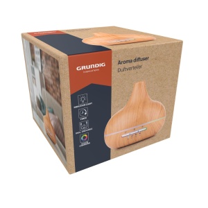 Difuzor Aroma Grundig 300ml - Umidificator cu LED si Timer - Bambus, Maro - Img 4