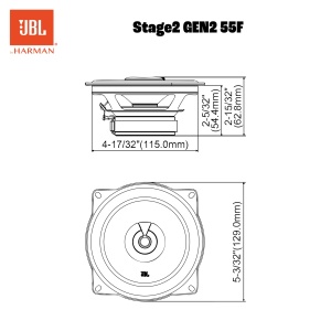 Difuzor coaxial JBL Stage2 GEN2 55F Car 130mm 525 inch de Harman Kardon Car HiFi cu 50W RMS si 400W Max Set de cutii auto cu difuzoare incorporate - P - Img 5