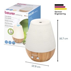 Difuzor de arome Beurer LA 40, 180 ml, din bambus si portelan, cu lumina ambientala - Img 6