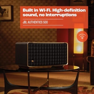 Difuzor inteligent de inalta fidelitate JBL Authentics 500 - Cutie Bluetooth cu design retro din anii '70 - Cu Google Assistant, Alexa, AirPlay si aplicatia JBL One - Negru - Img 12