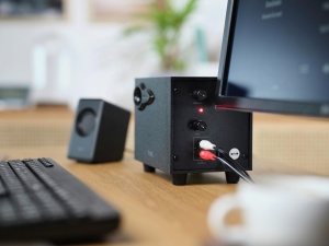 Difuzor pentru PC Trust Avora 21 cu subwoofer 18 W 9 W RMS difuzoare pentru computer dimensiuni compacte functionare prin USB mufa AUX de 35 mm set de - Img 6