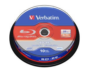 Disc Blu-Ray Verbatim BD-R 25 GB, 6x viteza, 10 bucati, cu protectie anti-zgarieturi