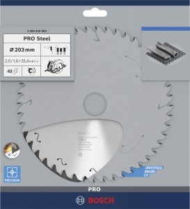 Disc Saw Bosch PRO Steel 203x2x25.4 mm pentru taiere metal - Img 2