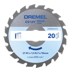 Disc Saw Dremel Blueprint CS500 85mm, Carbide, 25.4mm adancime