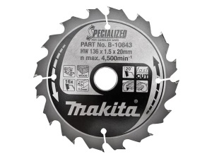 Disc Saw Makita B-10643, 136mm, 16 dinti, pentru taiere lemn - Img 4