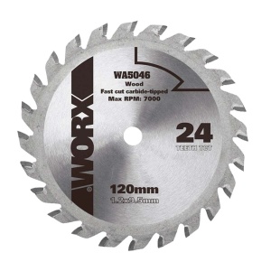 Disc Saw TCT 120mm WORX WA5046 24 Zahne Compatibil cu WX427, WX429, WX439, WX531