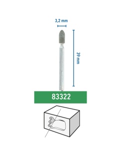 Discul de slefuire Dremel 83322, Siliciu Carbura, 3 Schleifsteine 3,2mm - Img 2