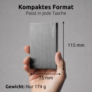 Discul dur extern Intenso Memory Board 2TB, USB 3.0, aluminiu, portabil - Img 7