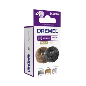 Discuri de slefuire Dremel MAX SC511DM, 180 si 280 granule, 30mm, durata lunga - Img 6