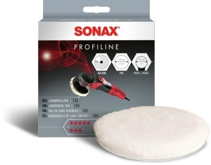 Discuri din lana pentru polishare SONAX LammwollPad 133, 133 mm, pentru stuturi de 125 mm