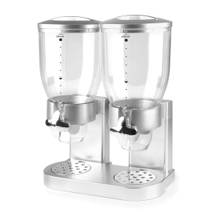 Dispenser Cereale Lacor 62597, 2 recipiente a 3.5 l, BPA-free, gri