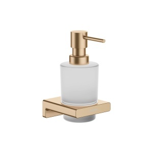 Dispenser de sapun hansgrohe AddStoris, 200 ml, Bronz Satinat, Montare pe perete
