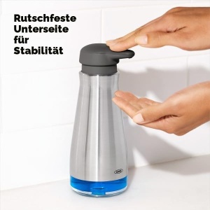 Dispenser de sapun OXO Good Grips din otel inoxidabil, cu pompa si baza antiderapanta - Img 3