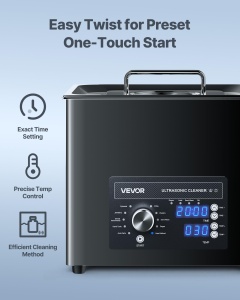 Dispozitiv de curatare cu ultrasunete VEVOR 10L, 40kHz, cu buton de control - Img 3