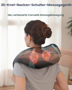 Dispozitiv de Masaj pentru Gat COMFIER 2026, Kabellos, 4D Shiatsu, cu Calorifer - Img 2