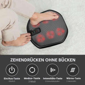 Dispozitiv de Masaj pentru Picioare COMFIER cu Functie de Caldura, 2-in-1, Shiatsu - Img 6