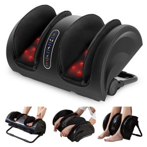 Dispozitiv de masaj pentru picioare Snailax cu caldura, 6 bile Shiatsu, 3 moduri