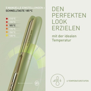 Dispozitiv de Styling pentru Par Panasonic EH-HV31-G503, 2-in-1, 5 Hitzestufen, Verde Matcha - Img 6