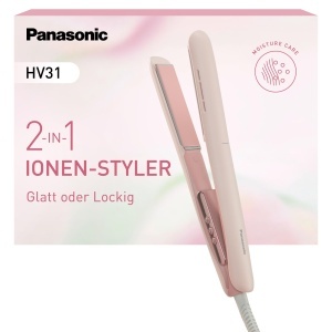 Dispozitiv de Styling pentru Par Panasonic EH-HV31-P503, 2-in-1, 5 Hitzestufen, Erdbeerrosa