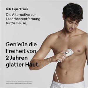 Dispozitiv IPL pentru Epilare Braun Silkexpert Pro 5, PL5234, AlbSilver - Img 2