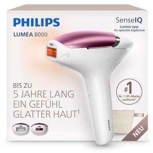 Dispozitiv IPL pentru indepartarea parului Philips Lumea 8000 BRI93400, 2 aplicatoare, utilizare acasa - Img 1