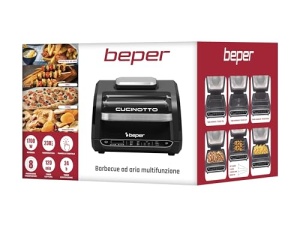 Dispozitiv multifunctional BEPER Airfryer cu 8 programe - friteuza, gratar, cuptor, cuptor pentru pizza, deshidratator, friptura - Img 10