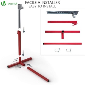 Dispozitiv ridicare pentru masini de tuns iarba VOUNOT, inaltime ajustabila 43-61 cm, capacitate 50 kg - Img 6