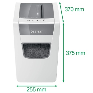 Distrugator de documente Leitz IQ Home Office Slim P4 Alb Capacitate 10 coli Cos 23L - Img 3