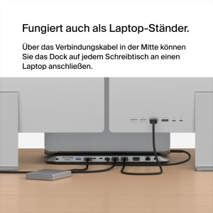 Docking station Belkin Connect USB-C 11-in-1, 100W, 3 monitoare, negru - Img 7