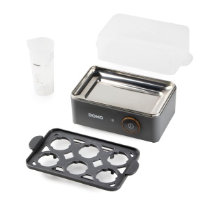 DOMO DO9283EK Egg Cooker pentru pana la 6 oua 'Wood You' - 400 W - gri mat - Img 3