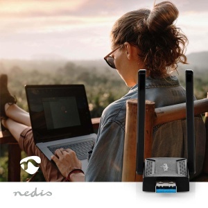 Dongle Wi-Fi Nedis AC1200, Dual Band 2.45 GHz, USB 3.0, 1200 Mbps - Img 2