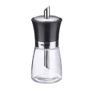 Dozator de zahar Westmark, Capacitate: 190 ml, Sticla/Otel inoxidabil/Plastic, Negru, Transparent/Negru/Argintiu, 63592260