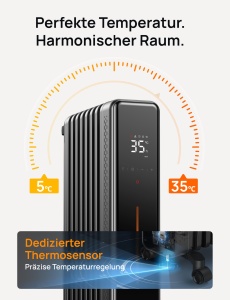 Dreo Radiator Electric OH521 2000W cu Termostat si Timer 9 Elemente - Img 6