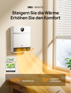 Dreo Wandkonvektor Smart 2000W Termostat Reglabil Compatibil Alexa - Img 2