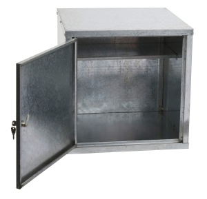 Dulap pentru sa Kerbl 60x60x60 cu 2 rafturi, inchizator si design stivuibil - Img 4