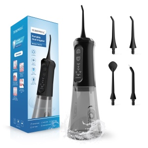 Dus bucal TUREWELL, fara fir, rezervor 310ml, 5 moduri de presiune, negru