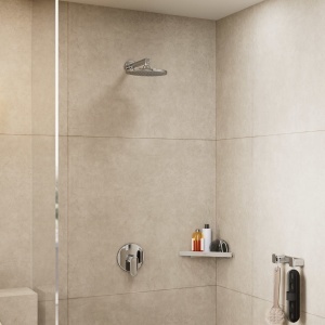 Dus cu cap de dus hansgrohe Vernis Blend, 205 mm, crom, montare peretetavan - Img 2
